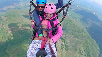 Paragliding adventure leads to intense sexual encounter with a wet and squirting partner